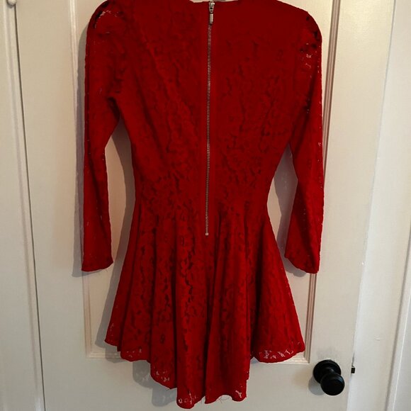 H&M Red Lace Mini Dress - Picture 2 of 5